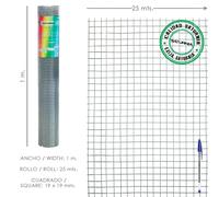 Saturnia malla electrosoldada galvanizada 19x19 / 100 cm. rollo 25 met