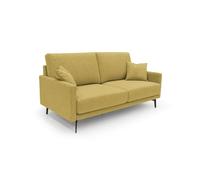 Saturno sofá moderno en tela suave e impermeable 140 cm amarillo