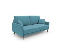 Saturno sofá moderno en tela suave e impermeable 140 cm azul claro