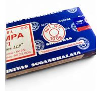 Satya Nag Champa Incienso en Varillas - Formato Grande 100 g y 600 g - Masala Original Hecho a Mano en India - Aroma Sándalo y Champaca