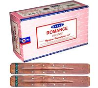 Satya Nag Champa Varillas de incienso | 12 unidades | con 2 varillas de incienso Booghe (Romance)