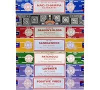 Satya Nag Champa - Varillas de incienso (7 unidades, para meditación, yoga, curación, aromaterapia, relajación