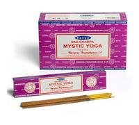 Satya Sai Baba Nag Champa Mystic Yoga Varitas de Incienso Agarbatti Caja de 180 Gramos | 12 Paquetes de 15 Gramos Cada uno en una Caja | Calidad de exportación