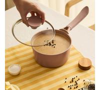 SAUCEPAN STUDIO - Cazo De Aluminio Fundido Con Revestimiento Cerámico Moca
