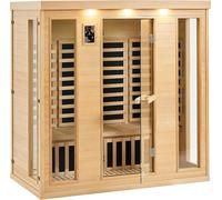 Sauna de madera de infrarrojos lejana para uso doméstico, ideal para spas, con capacidad para 3 a 4 personas y una potencia de 2580W