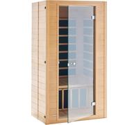 Sauna de madera infrarroja para uso doméstico, ideal para 1 o 2 personas, con una potencia de 1400W