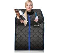 Sauna infrarroja portátil - Sauna para el hogar - Mini tienda de bienestar - 1050 vatios - Incluye asiento y alfombrilla para los pies