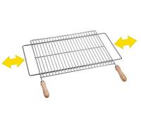 Sauvic 02815 - Parrilla Barbacoa Extensible Inoxidable, 18/8, 60 x 40 cm