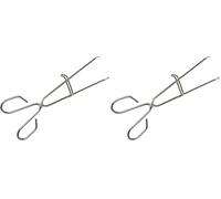 Sauvic 04475 - Pinza Profesional Inoxidable, 18/8, con guía (Paquete de 2)
