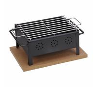Sauvic Barbacoa de sobremesa con parrilla inoxidable 25 x 20 cm