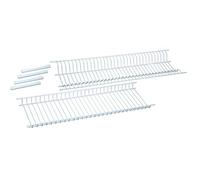 Sauvic Juego escurreplatos en Acero plastificado Blanco para armarios de 85 cm