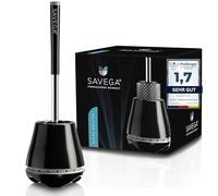 SAVEGA Escobilla Silicona WC - Escobillero Baño con Sistema de Ventilación y Diseño Elegante - Toilet Brush Higiénica y Moderna (Negro)