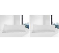 SAVEL - Almohada Antiestres con Doble Funda, Firmeza Media, 90 x 40 cm (Paquete de 2)