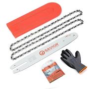 Savior - Cadena de motosierra (2 unidades, 3/8", LP 44 eslabones de 1,1 mm, compatible con Stihl MS170, MS171, MSE170C, incluye protector guía y guía de 30 cm)