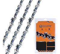 Savior Lote de 3 Cadenas de Motosierra Bajo Retroceso 3/8"LP 62 eslabones 1,3 mm 45 cm Compatible con Oregon CS1500, Husqvarna, Bosch, Greenworks y otros