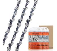 Savior Paquete de 3 cadenas de motosierra para barra de 18 pulgadas, calibre de 0.50 pulgadas, LP de 3/8 pulgadas, 62 eslabones, cadena de retroceso bajo compatible con Oregon, Husqvarna, Bosch AKE 45