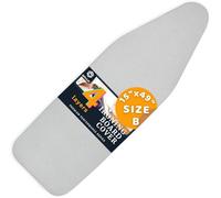 SAVUK Fundas y Almohadilla para Tabla de Planchar con tamaño estándar, Ajuste de Borde elástico Ajustable, Reflectante de Calor, se Adapta a Tablas de 130 x 40, 130 x 35 o 125 x 35 cm, Medida de la