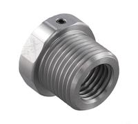 Sawhamale Adaptador de mandril de torno de madera de acero inoxidable - 1 pulgada x 8 TPI a 1-1/2 pulgadas x 8 TPI convertidor de rosca de husillo para tornos de madera, incluye tornillo de fijación y