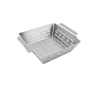 Sawhamale Cesta para Barbacoa de Acero Inoxidable, Resistentes al Calor, a Prueba de óxido, Malla Cuadrada, para Barbacoa, Camping, Picnic, Cocina, mariscos, Verduras