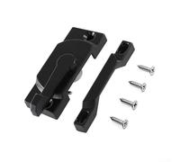 Sawhamale Paquete de 4 cerraduras de aleación de zinc resistentes para ventana de repuesto para doble colgado vertical y horizontal deslizante vertical y horizontal con acero inoxidable S (negro)