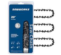 SawWorks Paquete de 3 cadenas de motosierra de 20 pulgadas SW-A72, paso de 3/8 pulgadas, calibre .58 pulgadas, 72 eslabones de transmisión, compatible con Husqvarna X-cut C85, C83S, 455 Rancher,