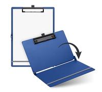 SAX Portapapeles plegable A4 a A5, formato horizontal y vertical, ideal para viajes y negocios, capacidad para 30 hojas, incluye cinta elástica y lazo para bolígrafo, duradero y resistente a los