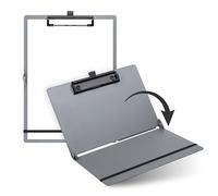 SAX Portapapeles plegable, portapapeles, A4 a A5, formato vertical y horizontal, ideal para viajes y negocios, para 30 hojas, in orrea elástica de sujeción y bucle para bolígrafo