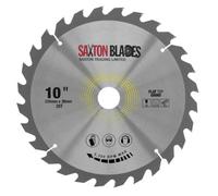 Saxton TCT25028TFTG - Hoja de sierra circular con superficie plana TCT, 250 mm x 28 T x 30 mm, orificio + anillos para Bosch Makita, etc