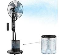 SAYEYBU Ventilador de Pie Nebulizador 4L con Mando a Distancia, 5 Velocidades