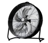 SAYEYBU Ventilador Industrial Tambor, Ventilador Suelo Alta Velocidad, 3 Velocidades, Aspas Aluminio y Rejilla Seguridad, Circulador Aire para Almacén, Garaje, Taller, Fábrica,Negro,20in