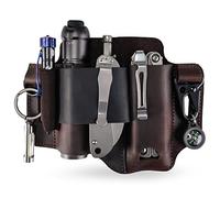 Sayram ST1/ST2 Funda de cuero multiherramienta con soporte para llaves, organizador de cinturón EDC, funda para cuchillos herramientas para Leatherman, linterna, organizador de bolsas EDC para hombres