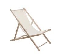 Scalpers - Hamaca de Madera de Haya Plegable sin Brazos Estructura sin Barniz Lona Color Crudo