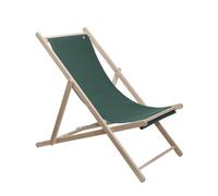 Scalpers - Hamaca de Madera de Haya Plegable sin Brazos Estructura sin Barniz Lona Color Verde Oscuro