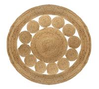 Scalpers Home Alfombra de yute calada D.120 cm x 1 cm - Decoración del hogar