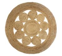 Scalpers Home Alfombra de yute calada D.80x0,5 cm - Elegante tapete para el hogar