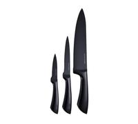 Scalpers Home Juego de 3 cuchillos chuleteros de acero inoxidable negro para una experiencia de corte excepcional