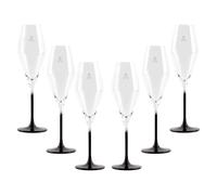 Scalpers Home Juego de 6 copas flauta calavera de 182ml en cristal - Elegantes copas de vino y champán para adornar tu mesa en casa