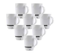 Scalpers Home Juego de 8 tazas calavera de porcelana blanca de 330ml