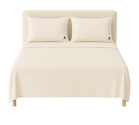 Scalpers Home Juego de sábanas gris de algodón, tamaño encimera 270x280cm y fundas de almohada 50x105cm