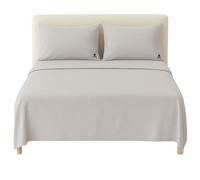 Scalpers Home Juego de sábanas gris de algodón, tamaño encimera 270x280cm y fundas de almohada 50x105cm