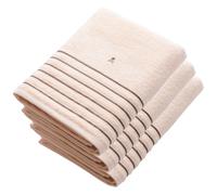 Scalpers Home Set de 3 toallas de ducha, 150x90cm, 100% algodón, 550GSM, gris Brown stripe beige 3x90x150