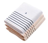 Scalpers Home Set de 3 toallas de ducha, 150x90cm, 100% algodón, 550GSM, gris White/Beige