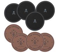 Scalpers Home Set de 4 posavasos marrones Ø11cm - Accesorios para bebidas de diseño único, fabricados en poliuretano duradero y antideslizantes - Ideal para tu hogar Medium
