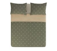 Scalpers Home Set de Cama con Funda Nórdica y Almohadas - Algodón 100%, Beige & Khaki Calaveras, 250x230cm funda, 50x85cm almohada