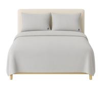 Set cama waffle (funda nordica 260x240cm + 2 fundas almohada 50x105cm) 100% algodón 144gsm gris cierre de botone shaze scalpers home