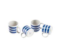 Scalpers Set 4 tazas rayas 36 eramica rayas mediterranean Home