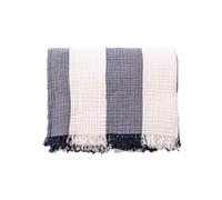 Scalpers - Suave Manta Rayas 140x190cm 100% Algodón 240gsm Navy Mediterranean Home SC