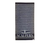 Scalpers Toalla de playa Home 90x180 cm 100% algodón 500GSM azul marino a rayas