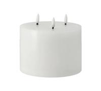 Scandi Essentials Bloque de vela LED Bright Melt 3 mechas 13 cm Blanco