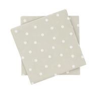Scandi Essentials servilleta de papel de lunares finos Blanco y beige. paquete de 20. 33x33 cm
